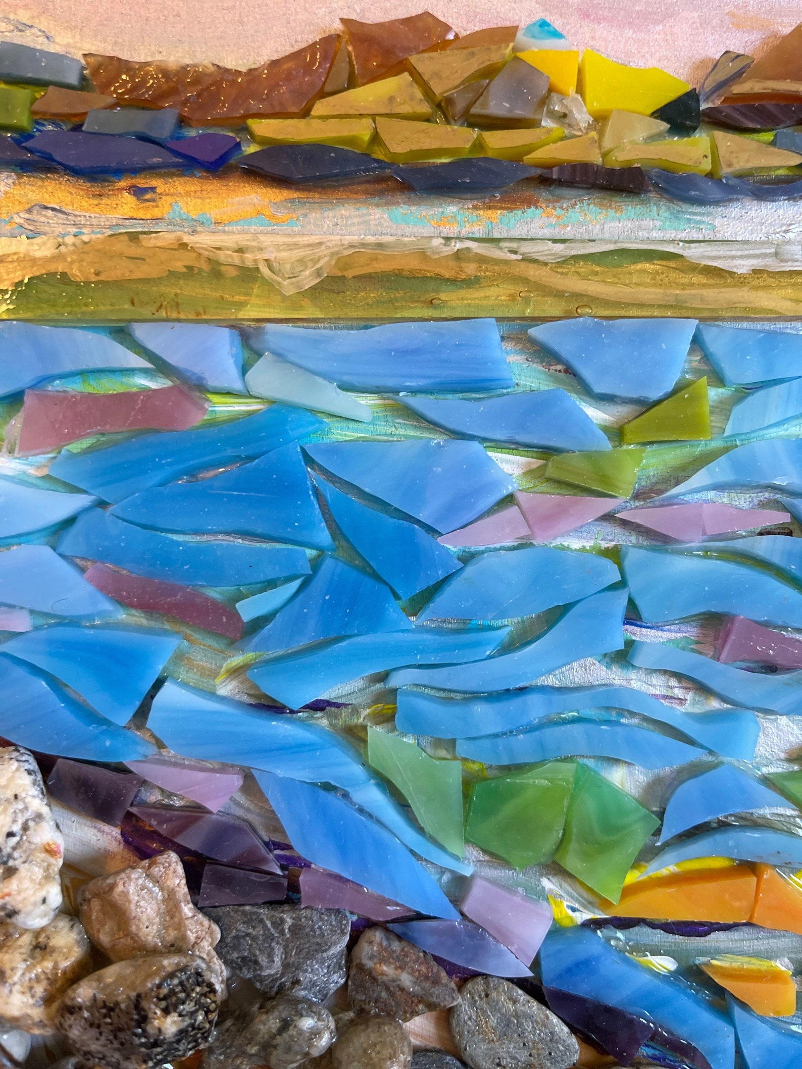 Mosaic Wall Art Ocean Mosaic Beach House Wall Art Beach Lover Gift