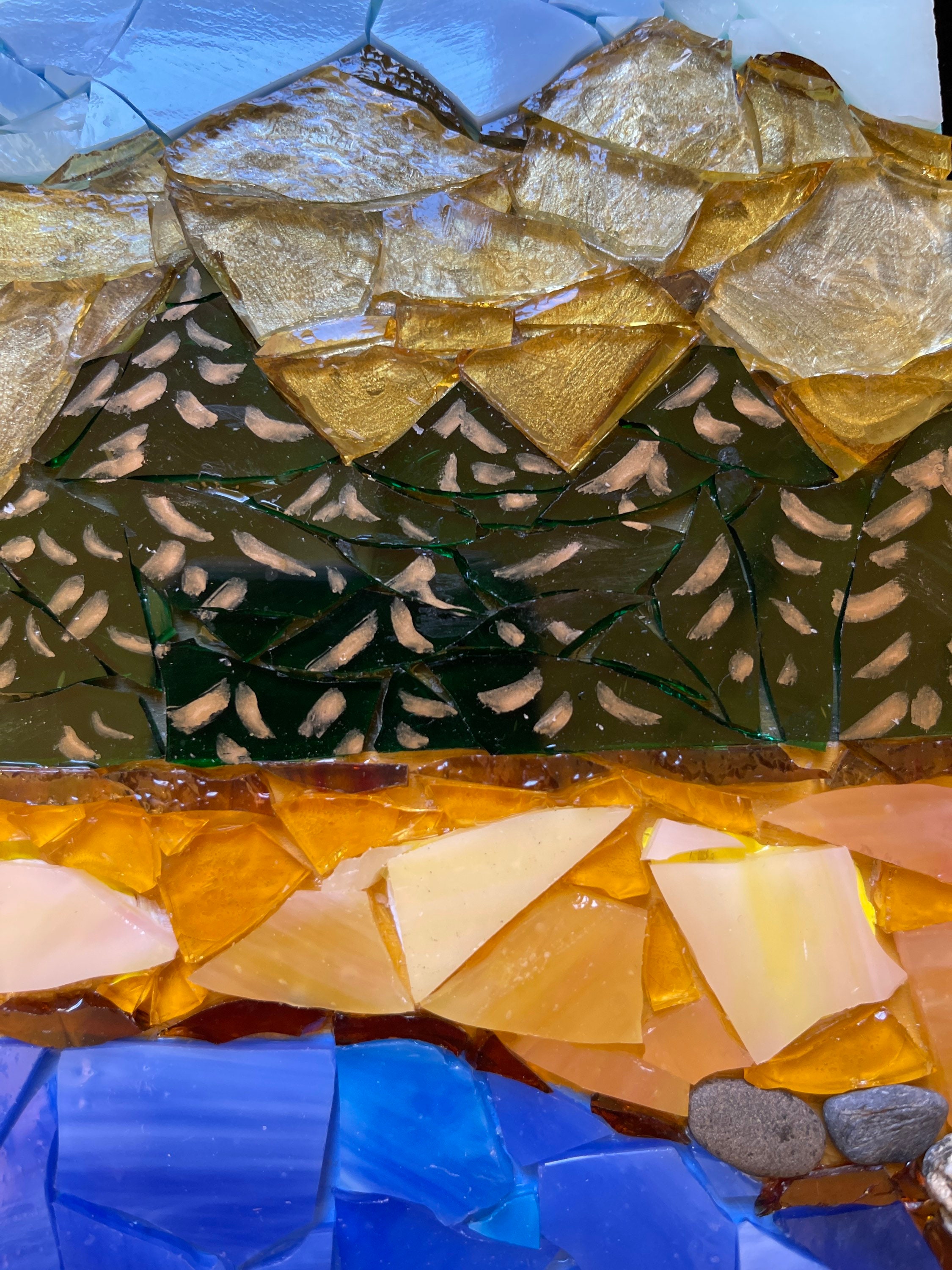 Mosaic Wall Art Mountain Art Mountain Mosaic Nature Lover Gift Stained