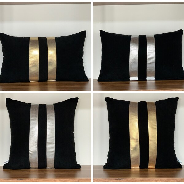 Metallic Gold Pillow Etsy