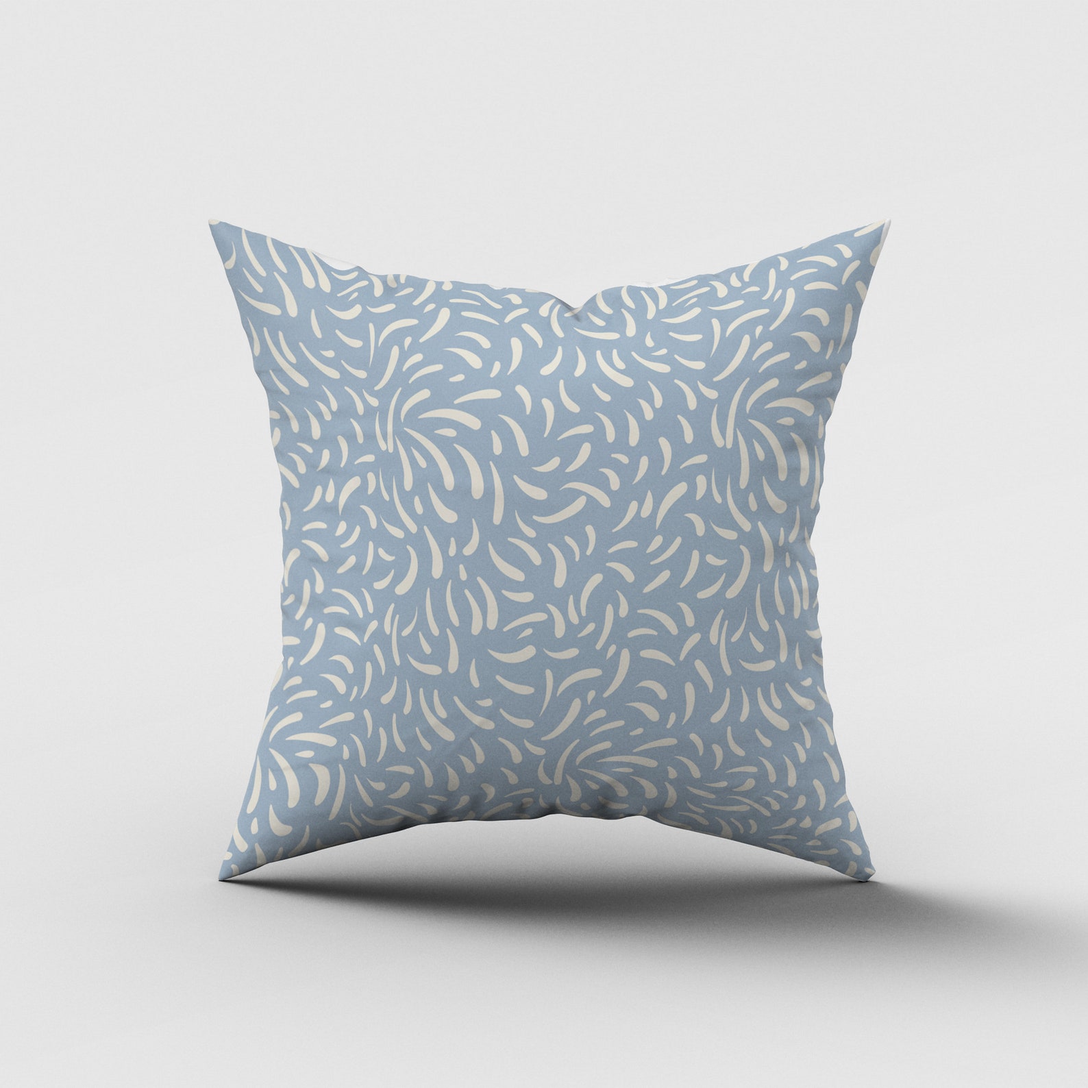 Blue Pattern Pillow Coversdecorative Throw Pillowboth Sides Etsy