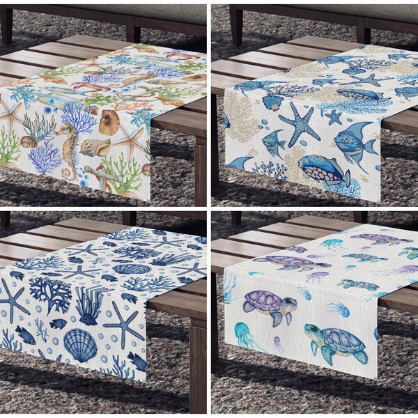 Beach Table Runner Etsy