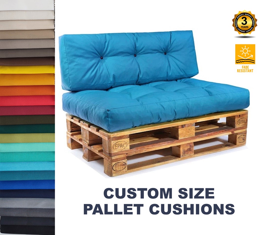 Pallet Cushions and Coverscustom Size Pallet Cushion Outdoor Furniture Cushionwater Resistant Cushions Fluffy Cushion Pallet Decor Etsy