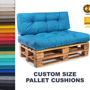 Pallet Cushions and Covers|CUSTOM Size Pallet Cushion, Outdoor Furniture Cushion|Water resistant Cushions, Fluffy Cushion, Pallet Decor