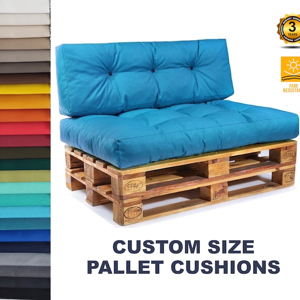 Coussins et housses de palette|Coussin de palette sur mesure, coussin de meuble d'extérieur|Coussins résistants à l'eau, coussin moelleux, décoration de palette