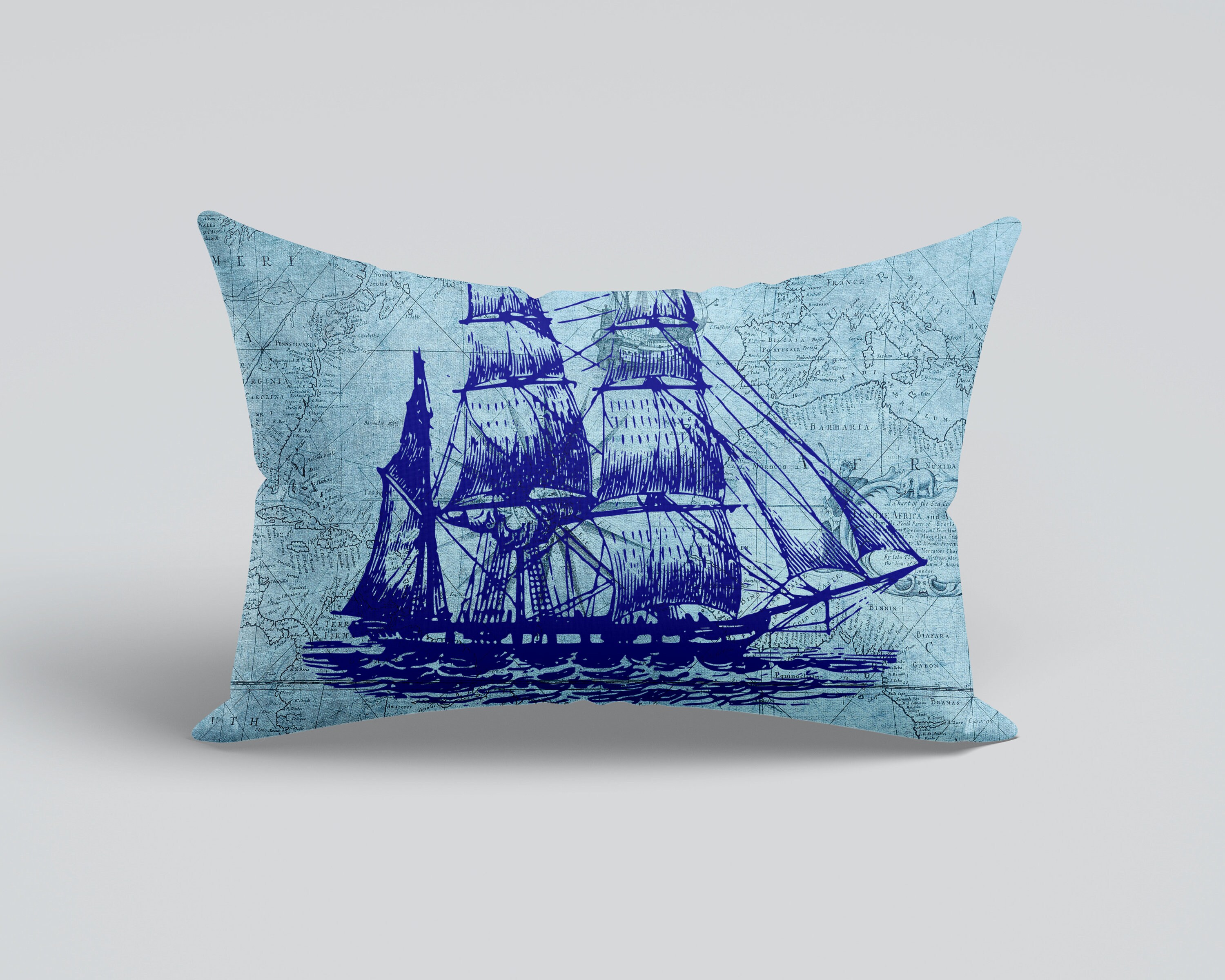 Nautical Pillow Covercoastal Decornautical Throw Pillow - Etsy