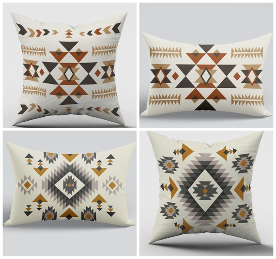 Southwest Pillow Coverssouthwestern Lumbar Pillowaztec Ethnic Throw Pillownative America Decorrug Design Cushiontribal Pattern Pillow Etsy