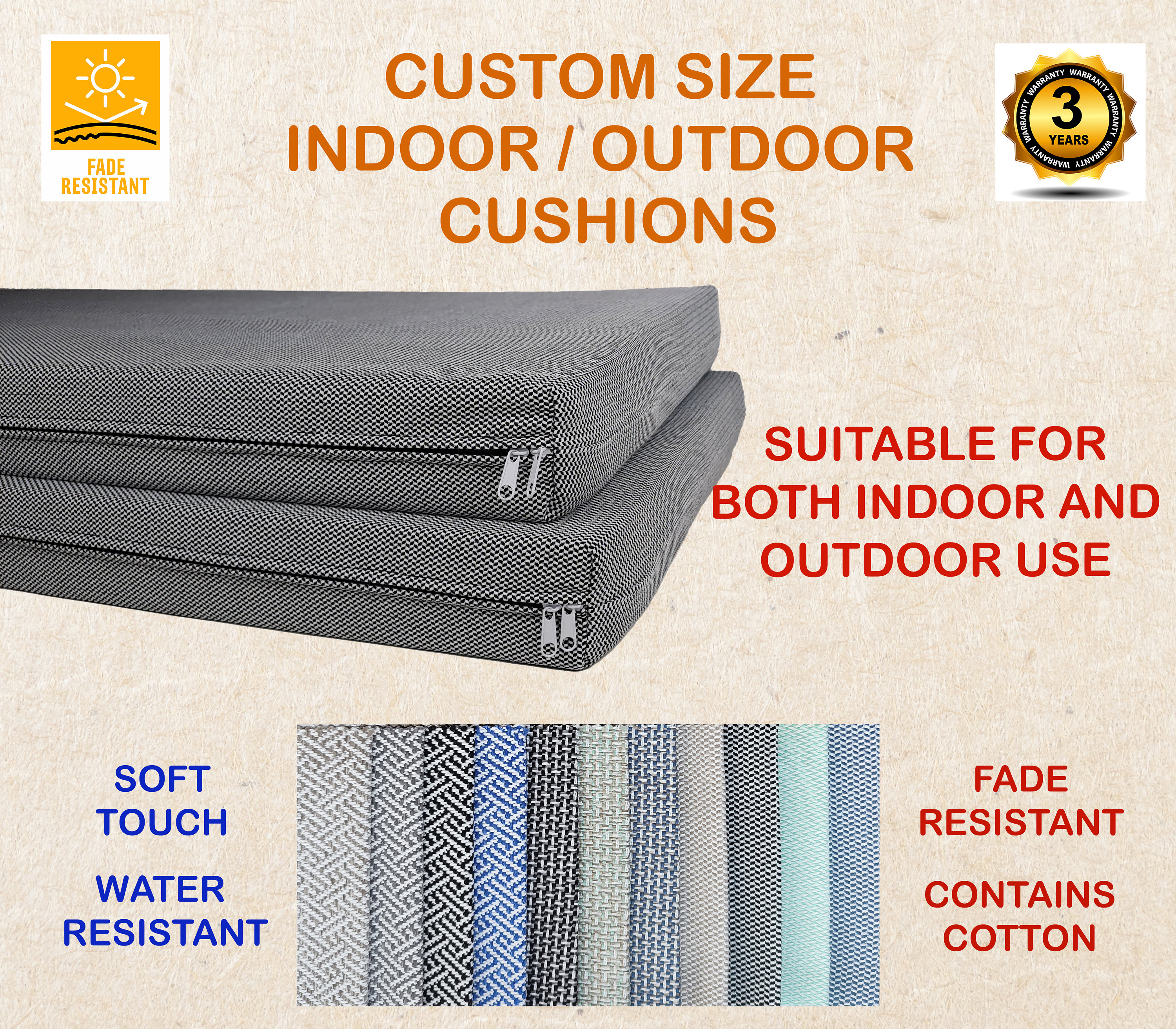 Fade resistant outdoor cushions sale