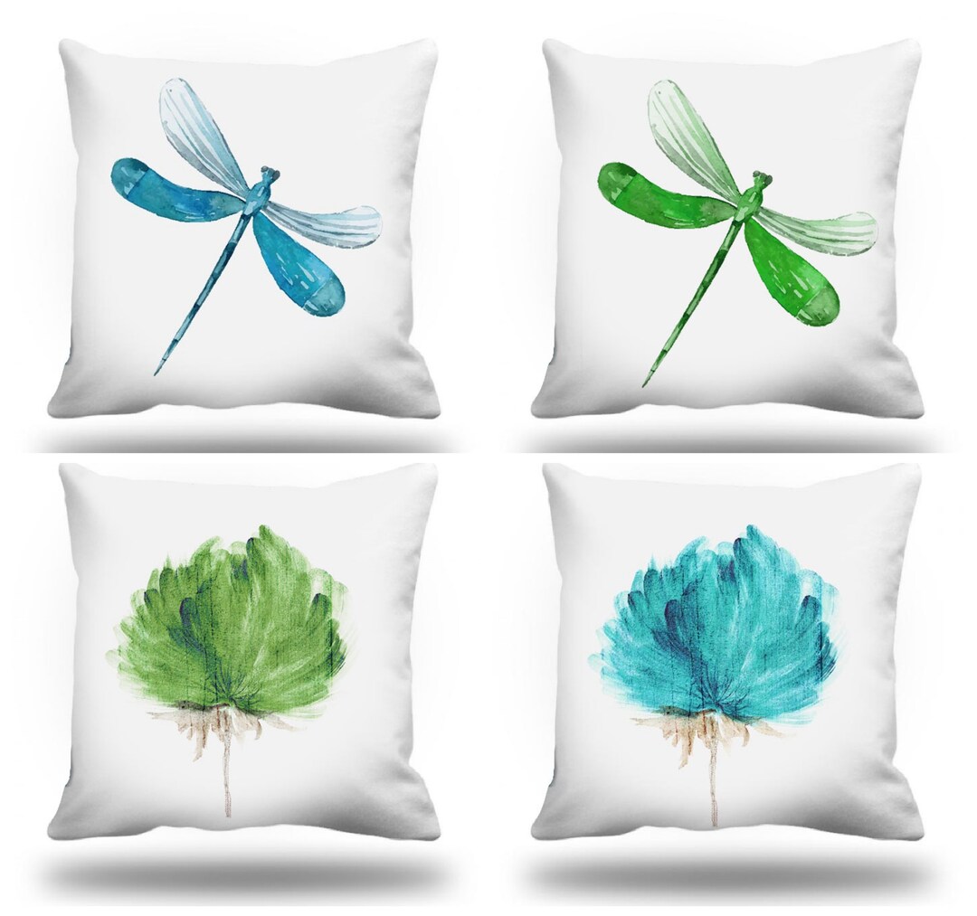 Dragonfly Pillow Cover Animal Print Pillowdragonfly Home Decor