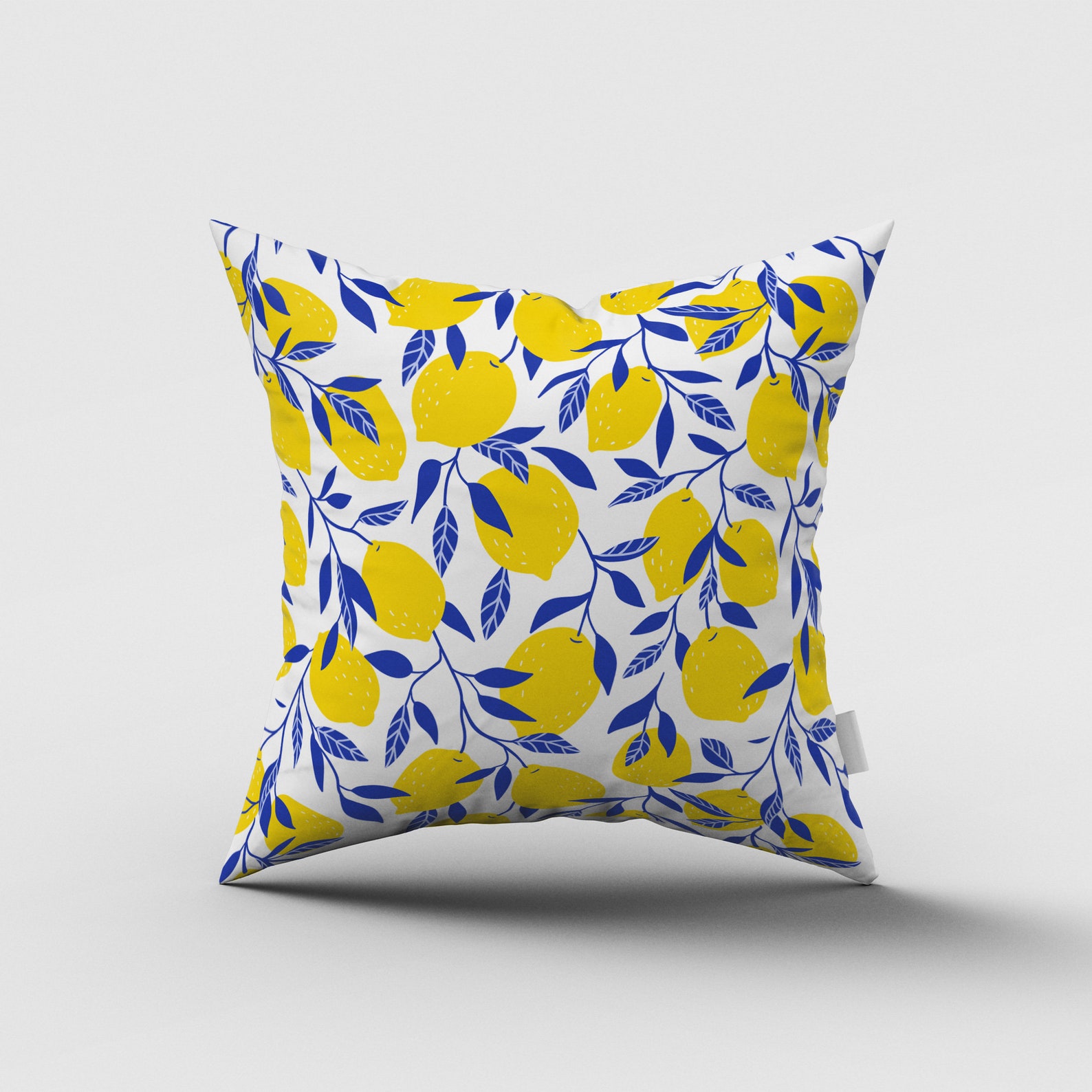 Lemon Pillow Coverslemon Outdoor Cushionlemon Patio Pillow Etsy