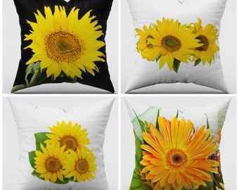 Sunflower Pillow Cover|Yellow Floral Throw Pillow|Rustic Daisy Pillow|Decorative Pillow|Decorative Pillow Cover|Decorative Throw Pillow