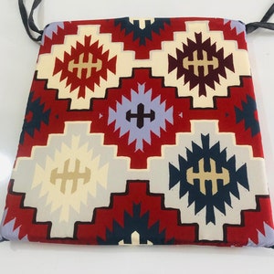 Chair Pads & Covers, Native American Chair Cushions, Chair Cushions with Ties, Southwestern Chair Covers, Custom Chair Cushion,Foam Included image 8