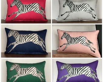 Zebra Pillow Cover, Zebra Print Cushion, Zebra Lumbar Pillow Case, Animal Print Pillows, Zebra Throw Pillow Cover, Zebra Decor, Pillow Sham