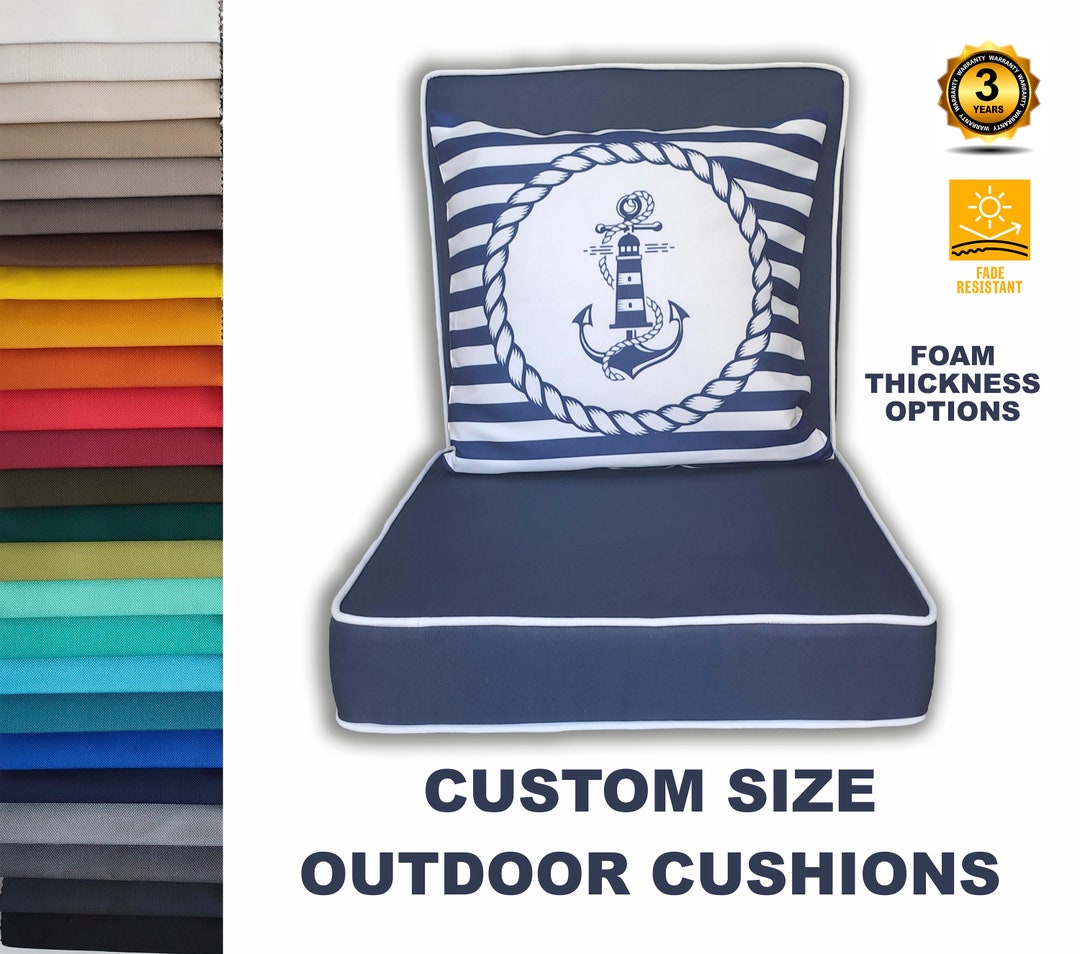 Custom Size Cushion Covers and Foamsoutdoor Fade Resistant Cushion