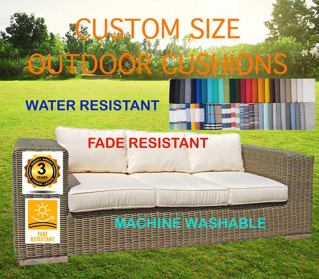 Custom Outdoor Cushions and Covers Foam or Fiber Filled Fade Resistant