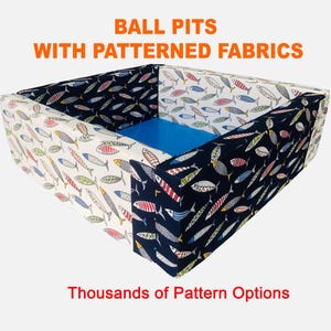 Ball Pits, Foam Pit with ANY PATTERN Fabric, Soft Play Equipment, Playroom Decor, Nursery Decor, Decorative Toys, Kids Clinic Decor