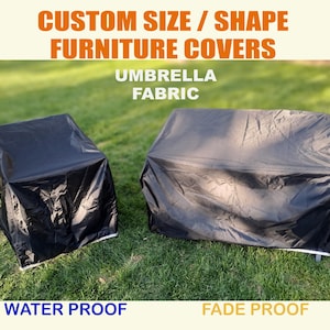 Outdoor Furniture Covers, CUSTOM Size/Shape Furniture Covers, Protect Your Patio Furniture with Weatherproof Fabric, % Waterproof, Sunproof
