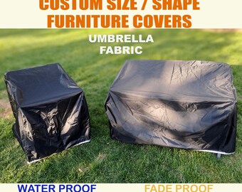 Outdoor Furniture Covers, CUSTOM Size/Shape Furniture Covers, Protect Your Patio Furniture with Weatherproof Fabric, % Waterproof, Sunproof