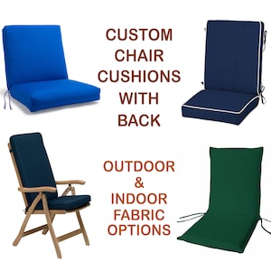 Custom Outdoor Cushion Covers and Back Support|Custom Size Chair Pad|Outdoor Armchair Cushion|Water resistant Cushions, Cushion and Foam