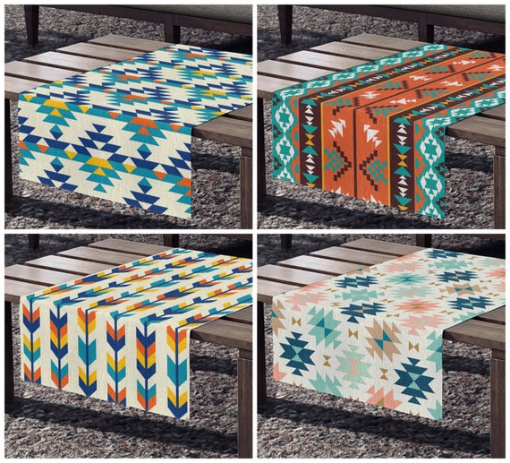 Native American Table Runnersouthwestern Table Runneraztec Etsy