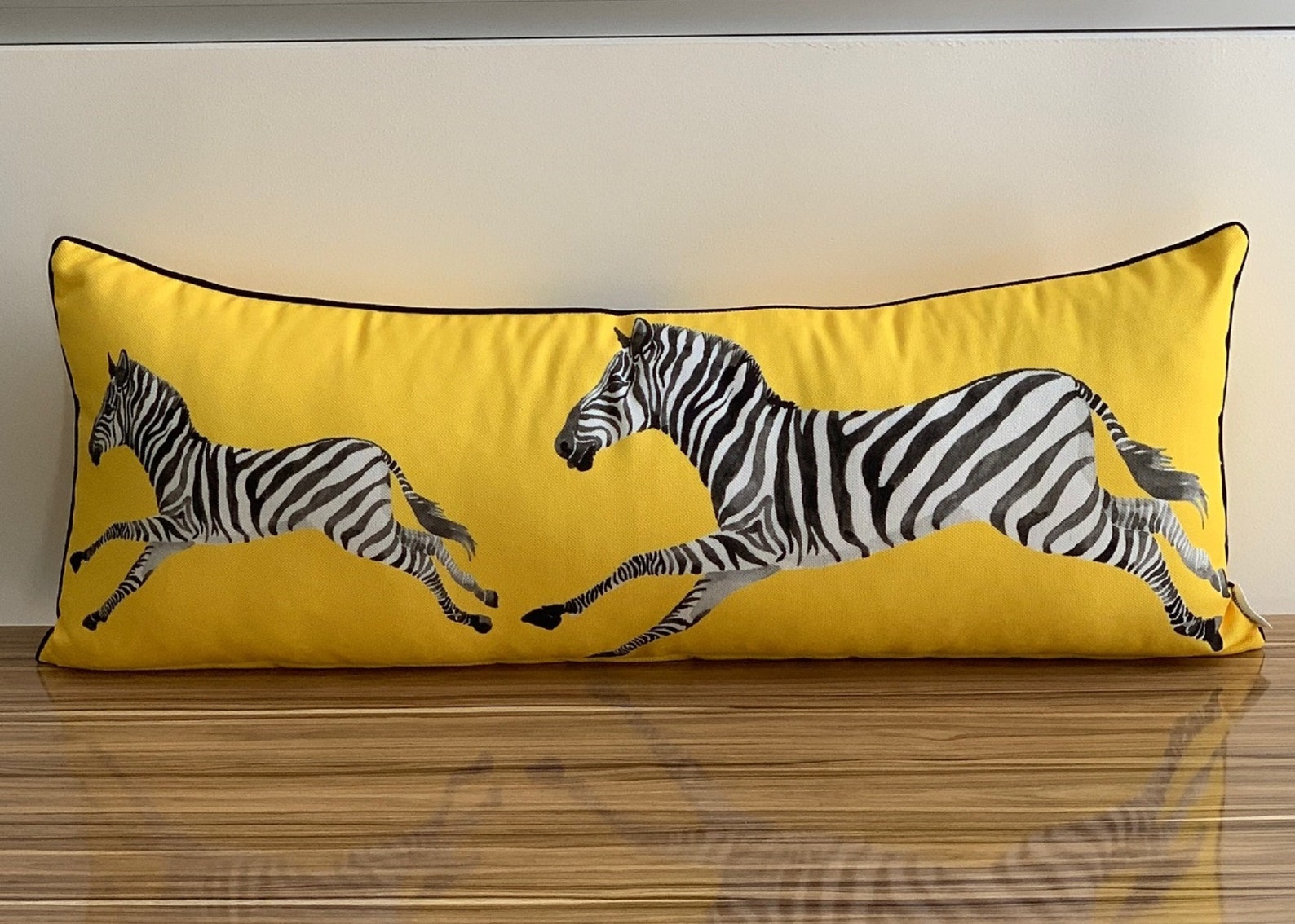 Zebra Pillow Cover Long Lumbar Pillow on Bed Zebra Pillow Etsy