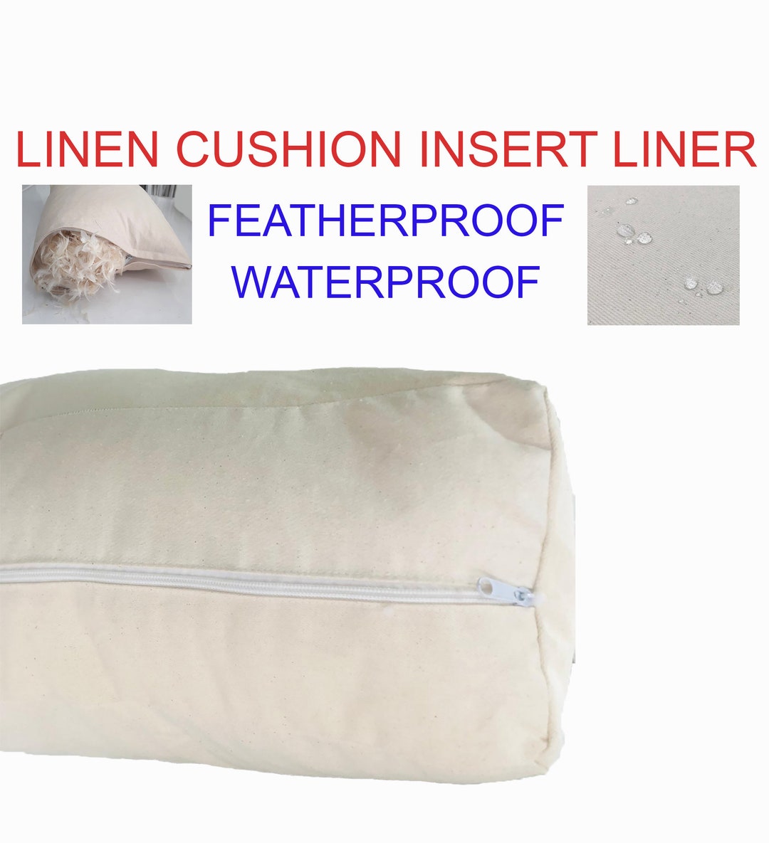 Outdoor Cushion Insert Linerfeatherproof Linen Cushion Inner Case