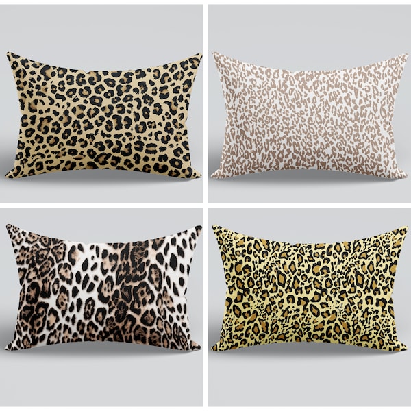 Cheetah Lumbar Pillow Etsy