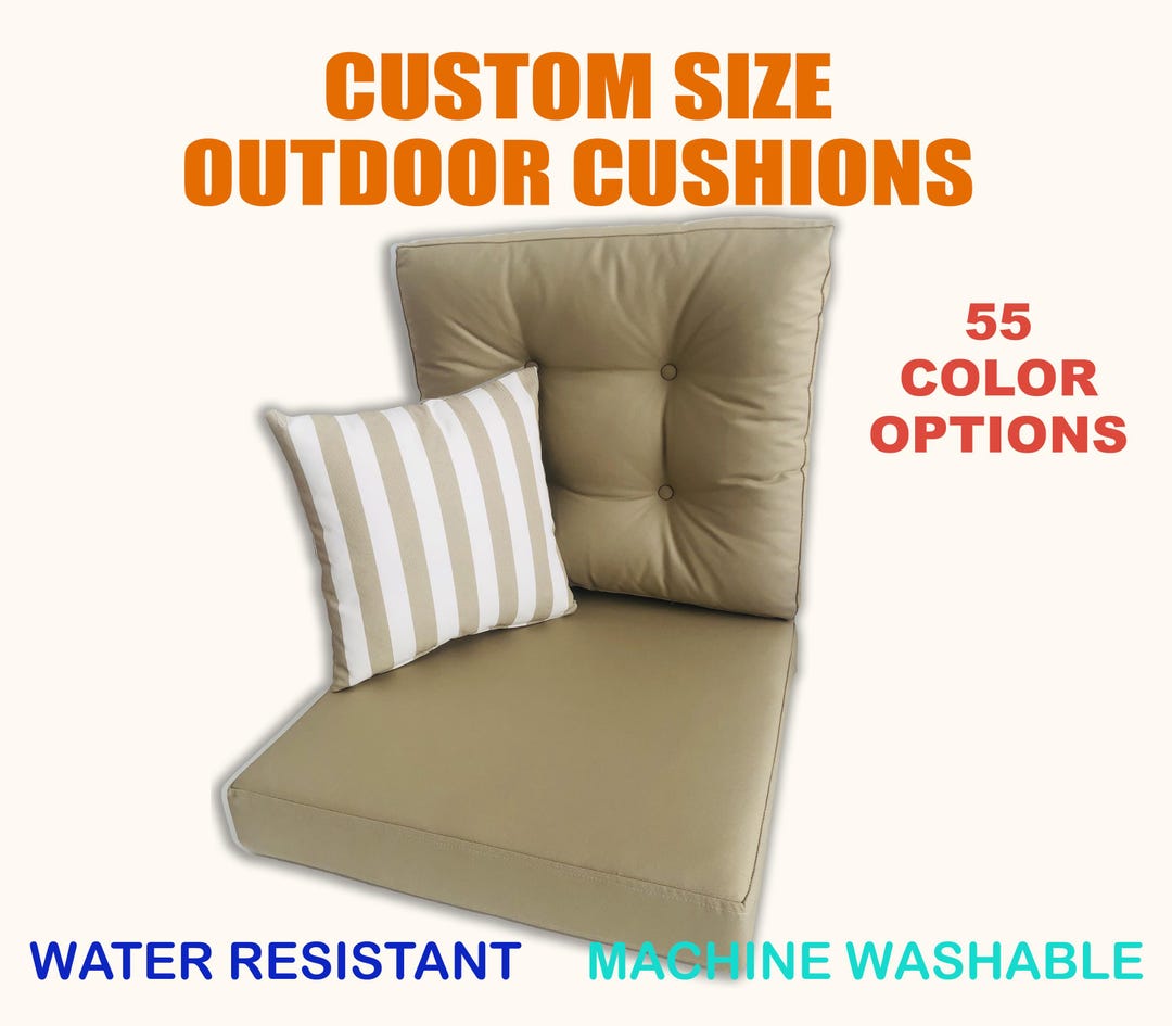 Custom Outdoor Cushions and Covers Foam or Fiber Filled Fade