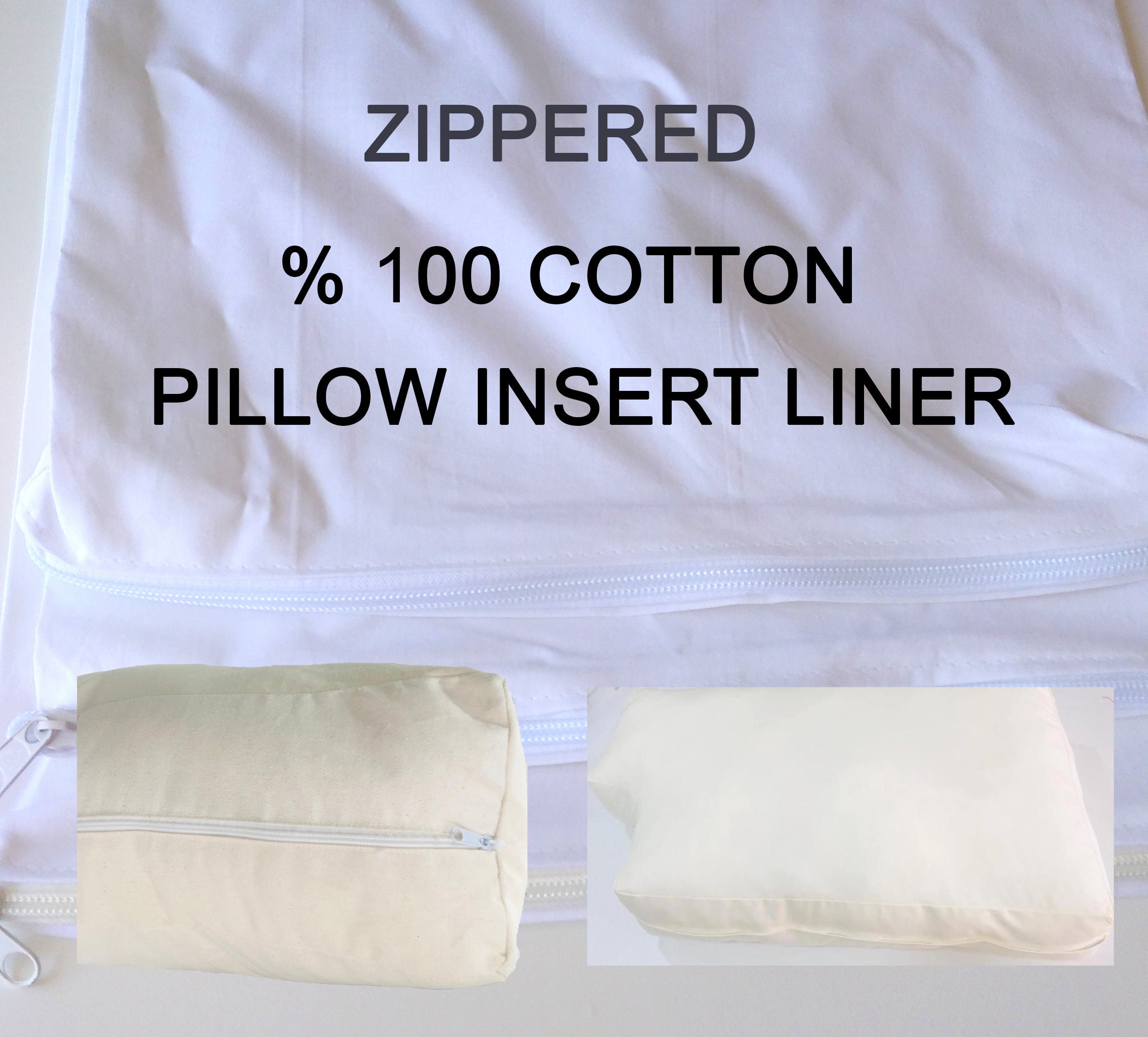 Pillow Insert Linercotton Pillow Inner Case Without Fillingzippered Cushion  Insert Linercustom Insert Covercushion Linerstuffing Bag 