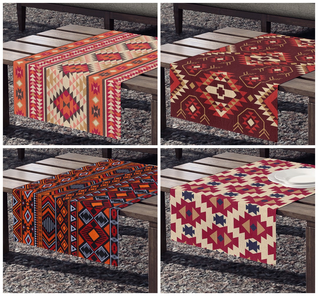Native American Table Runnersouthwestern Table Clothbrick Color Table