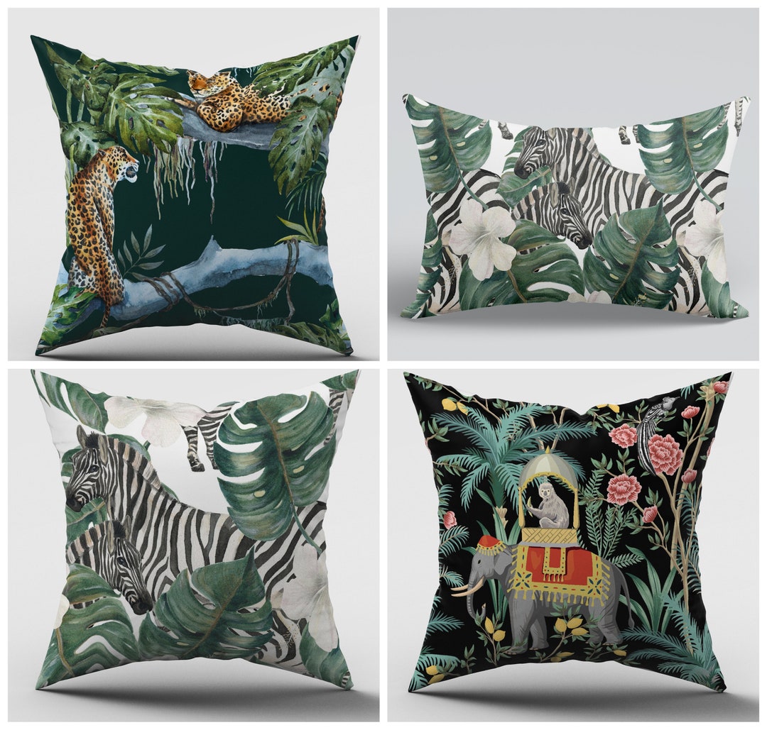 Outdoor Lumbar Pillow Cover|wild Animal Print Pillow Case|sunbrella ...