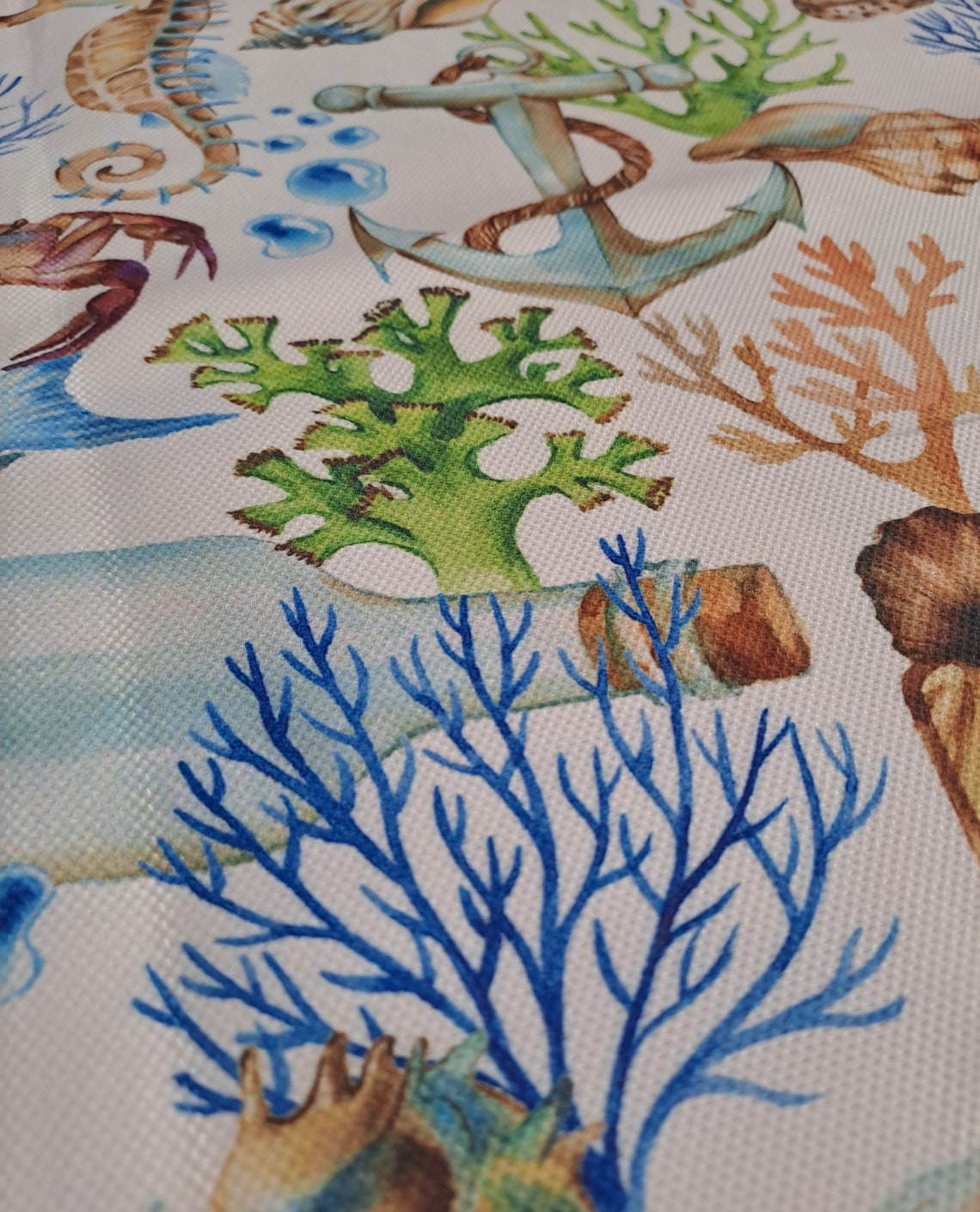 Coastal Fabric by the Yard for Home Decor Nautical Pattern - Etsy