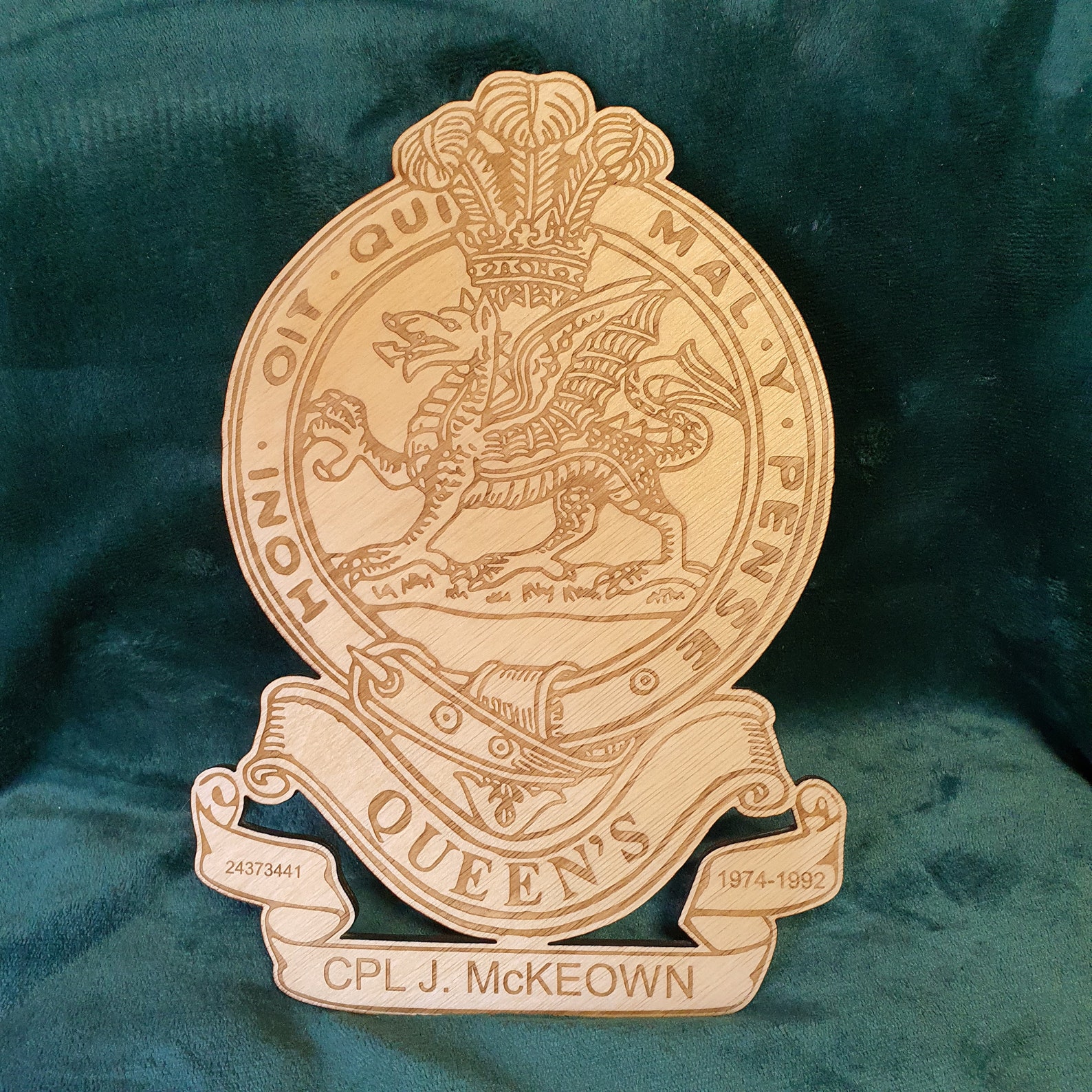 Military plaques personalised wooden laser engraved and Etsy