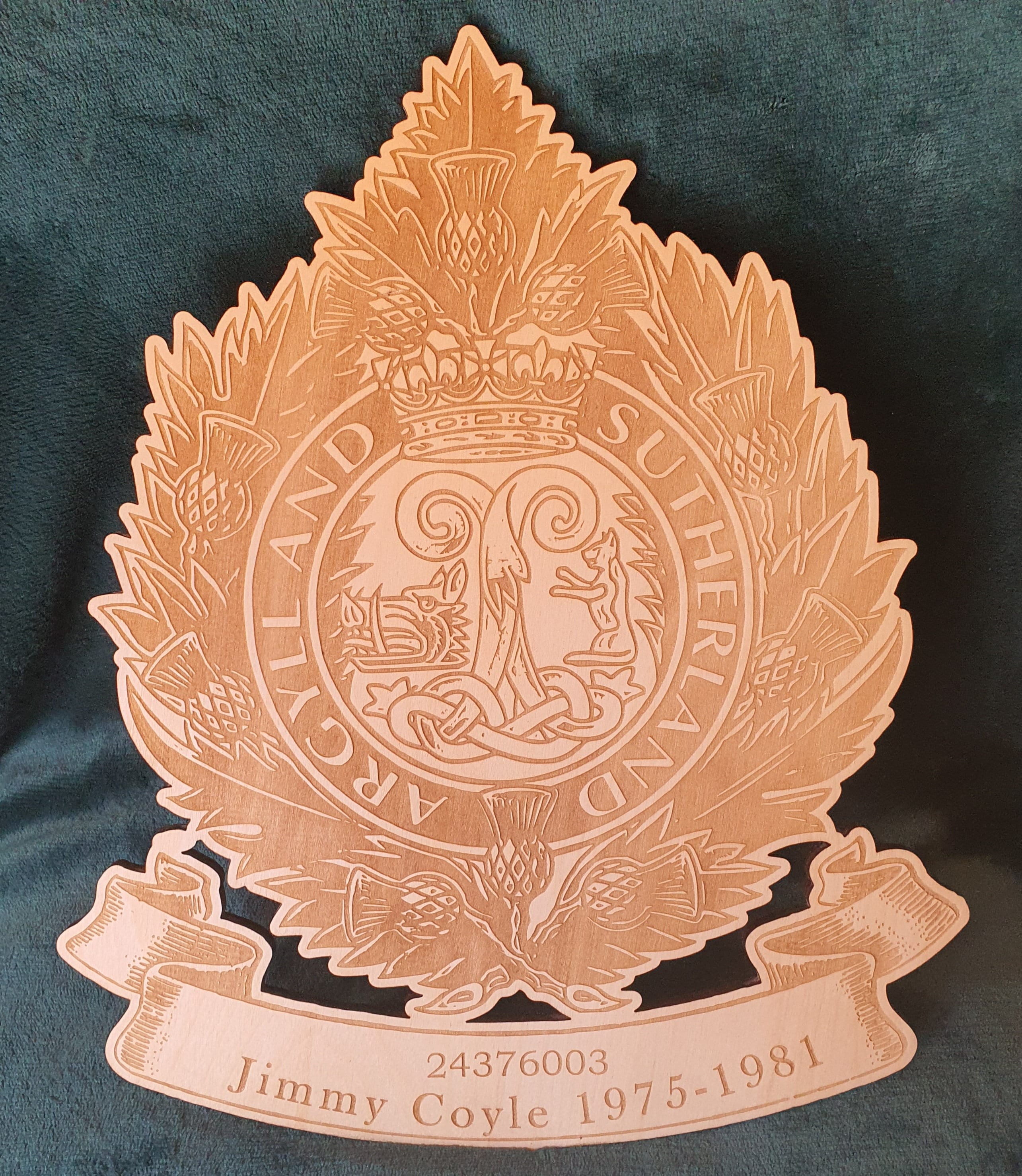 Military plaques personalised wooden laser engraved and Etsy