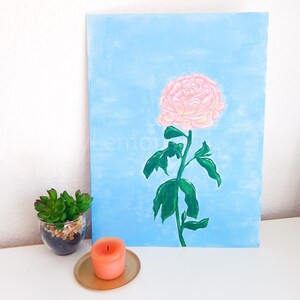 Original Acrylic Painting Rose
