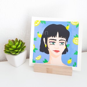 Mujer limón gouache original