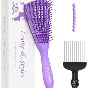 Detangling hair brush