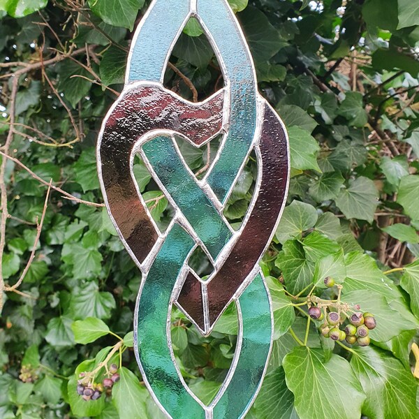 Stained Glass Celtic Love knot Suncatcher