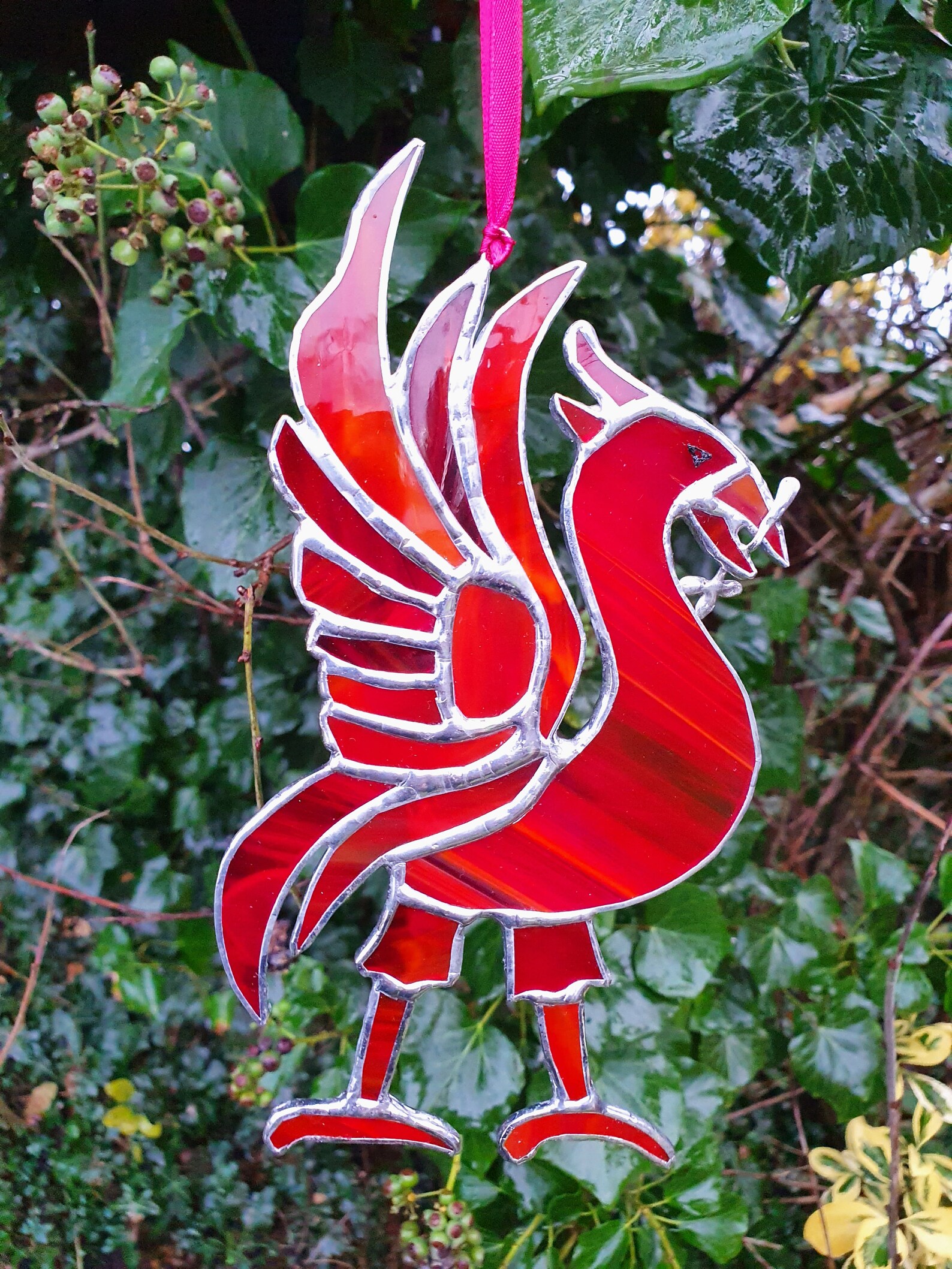 Stained Glass Medium Liverpool Liver Bird Suncatcher Etsy