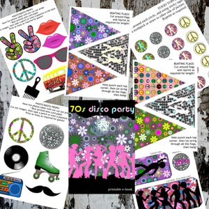 70s Disco Printable Party Pack / Seventies Party / Disco Photo Booth Props / Disco Decorations / Disco Prints / 70's Cake Toppers / Disco image 10