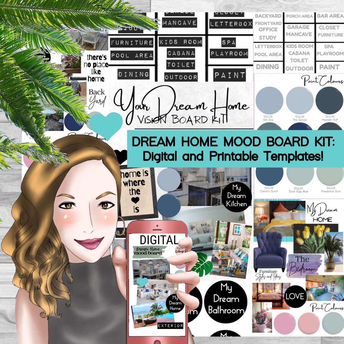 HOME Inspos Vision Board Home Design / Home Makeover Vision - Etsy Australia