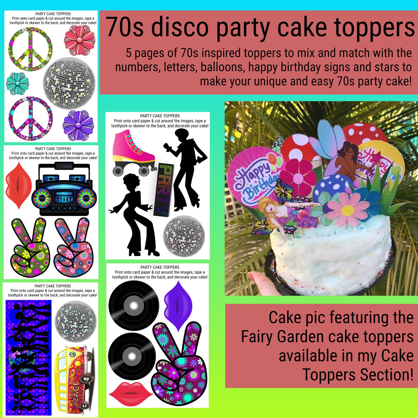 70s Disco Printable Party Pack / Seventies Party / Disco Photo | Etsy