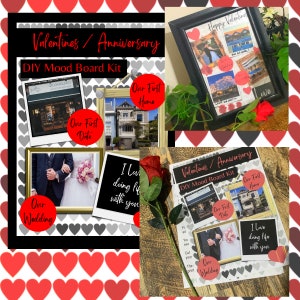 CADEAUX DE LA SAINT-VALENTIN / Modèles de mood board pour la Saint-Valentin et anniversaire / Créer un poster pour la Saint-Valentin / Impressions et toiles pour la Saint-Valentin