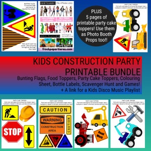 Kids Construction Themed Party Printables / Construction Cake image 8