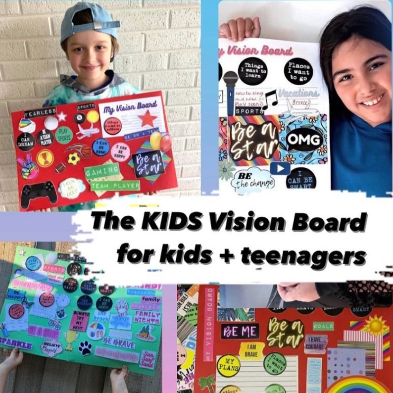 KIDS Vision Board Kit / Vision Board Printables / Vision Board - Etsy