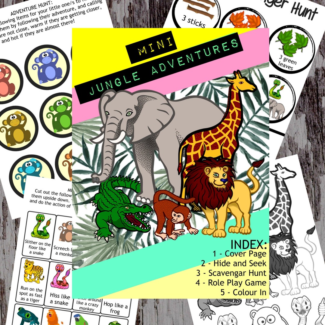 Mini Jungle Adventure Printables for Kids - Etsy Australia
