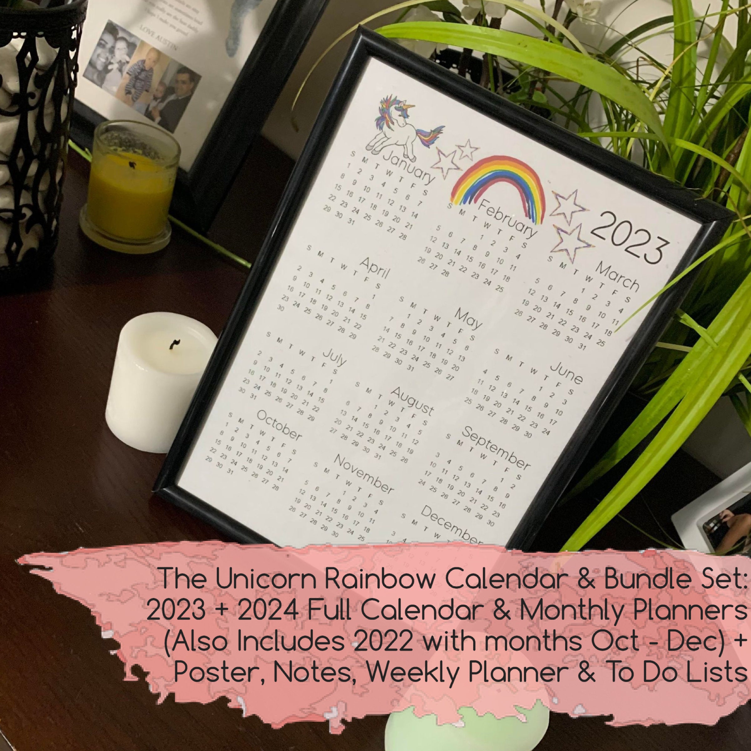 2023 2024 UNICORN THEME Printable Calendars and Planners / Etsy Australia