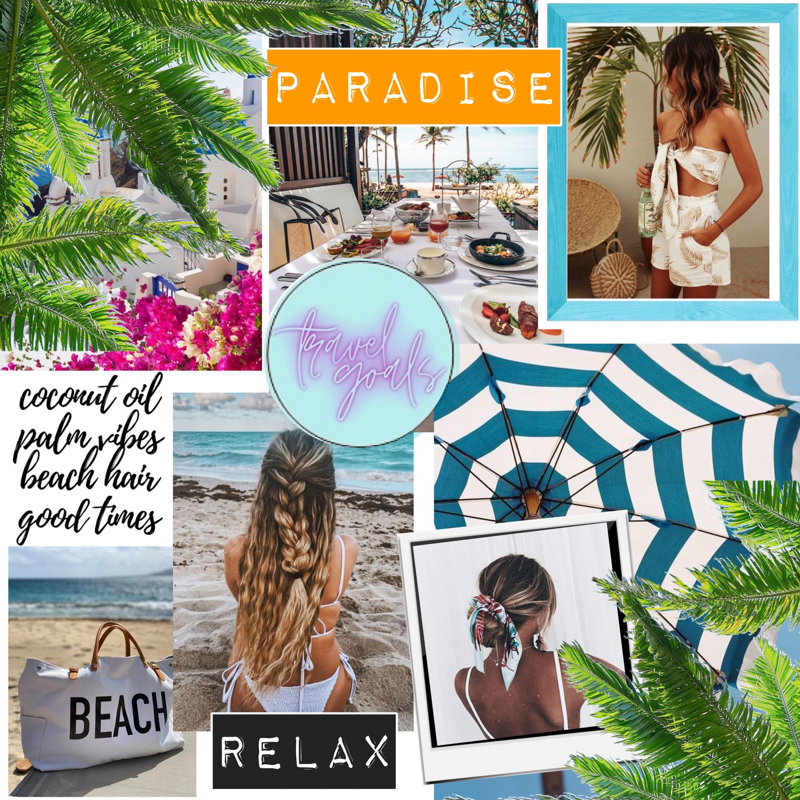 Travel Goals Vision Board Kit Printable Vision Board Quotes Etsy