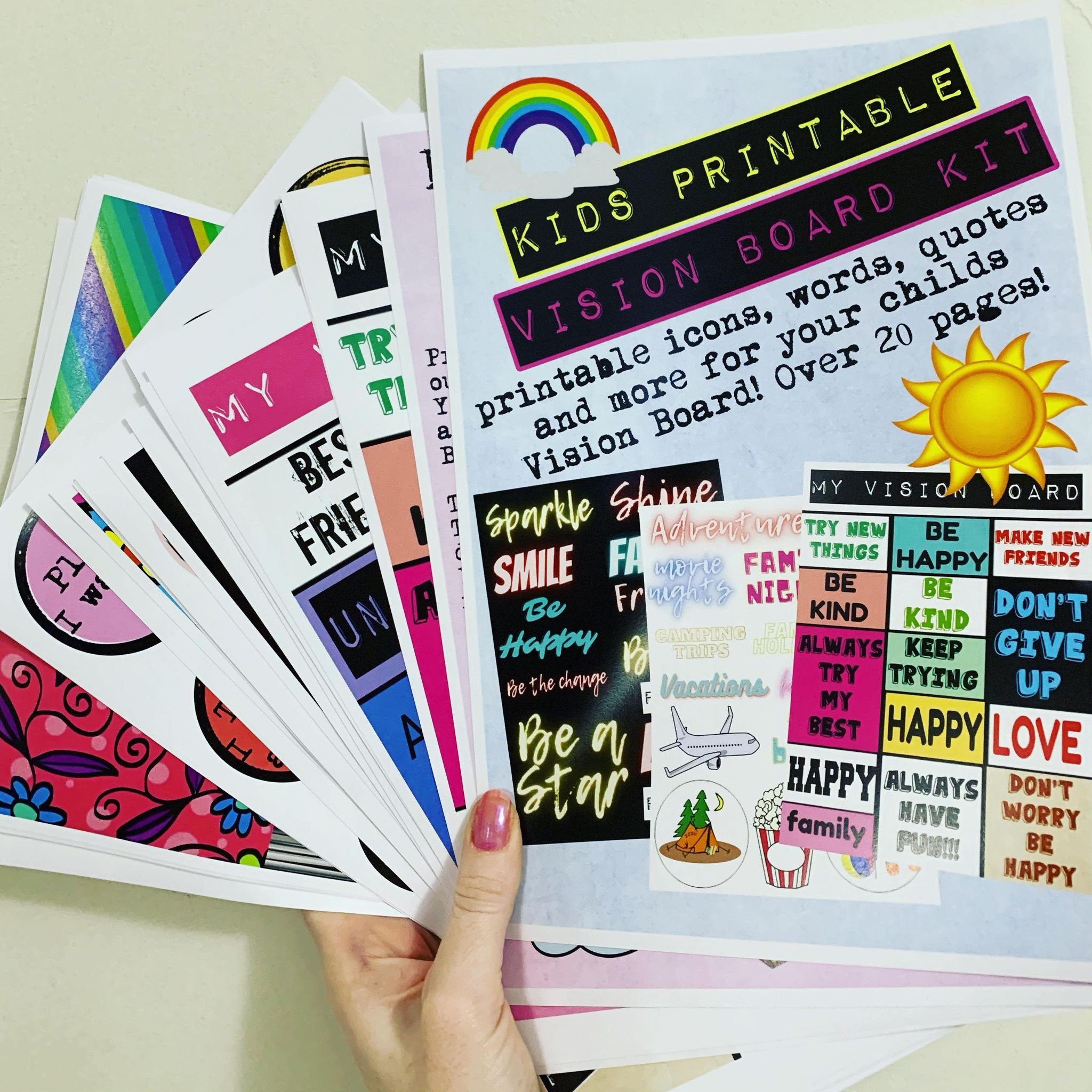 KIDS Vision Board Kit / Vision Board Printables / Vision Board | Etsy UK