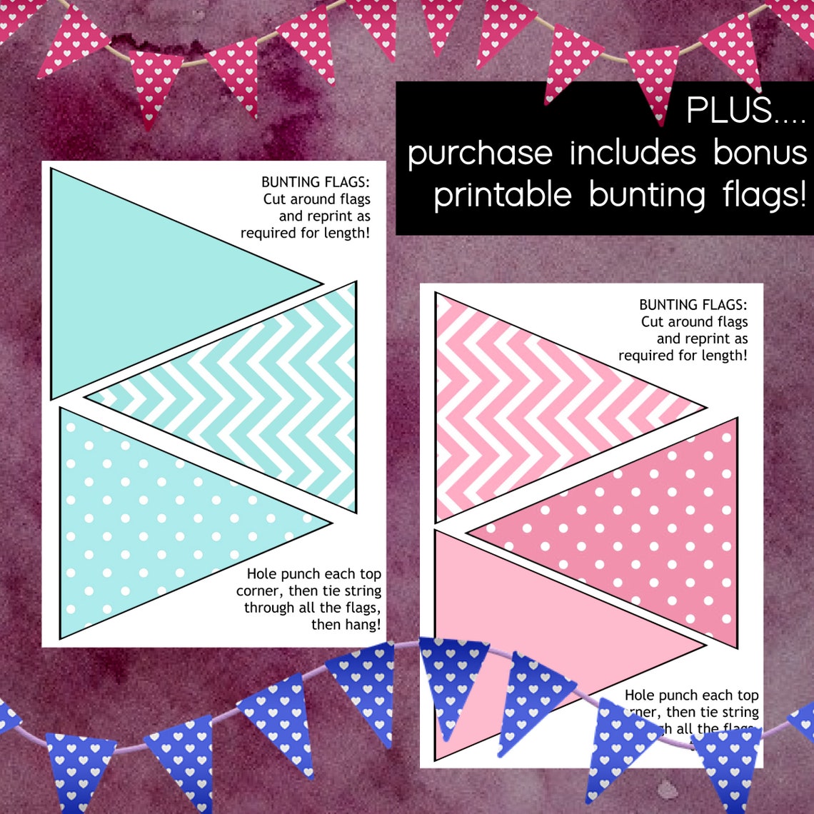 Baby Shower Cake Toppers / Printable Baby Shower Cake Etsy