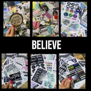 2026 VISION BOARD KIT with Printable words, quotes, images, frames, backgrounds, icons, abundance checks, Vision Board Wall Collage + More image 15